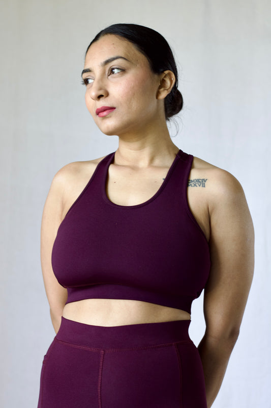 Wine DryCore Sports Bra