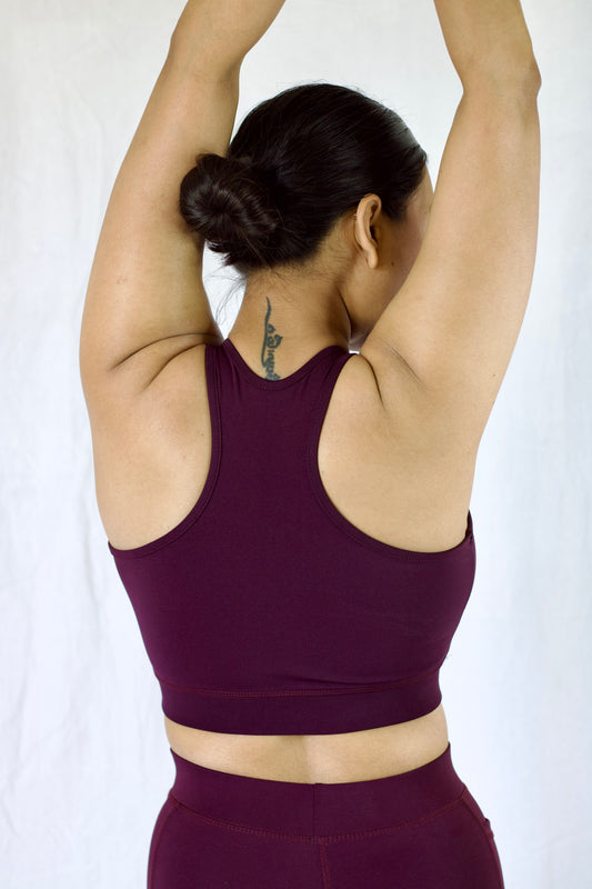 Wine DryCore Sports Bra
