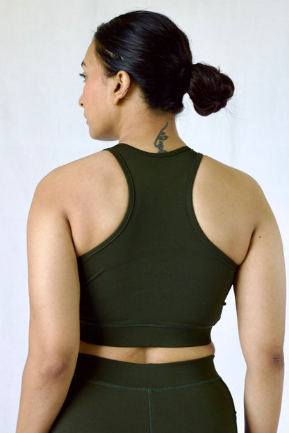 Olive Flex Sports Bra